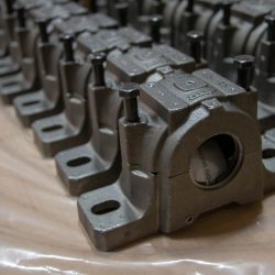 rows of machined parts